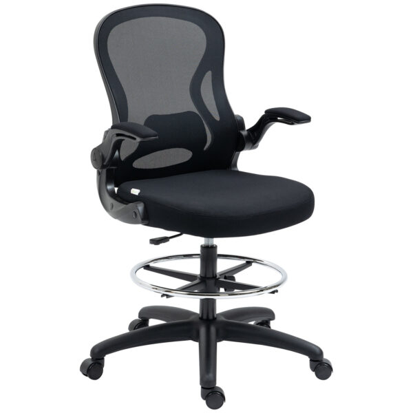 EasyComfort Ergonomische bureaustoel in ademende stof met verstelbare hoogte en vervangbare armbanden, 59x65x110-130 cm