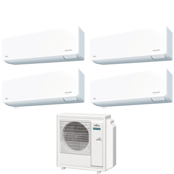 Fujitsu Quadri Split Inverter Airconditioner KG-serie 7+7+9+9 met AOYG30KBTA4 R-32 Geïntegreerde Wi-Fi 7000+7000+9000
