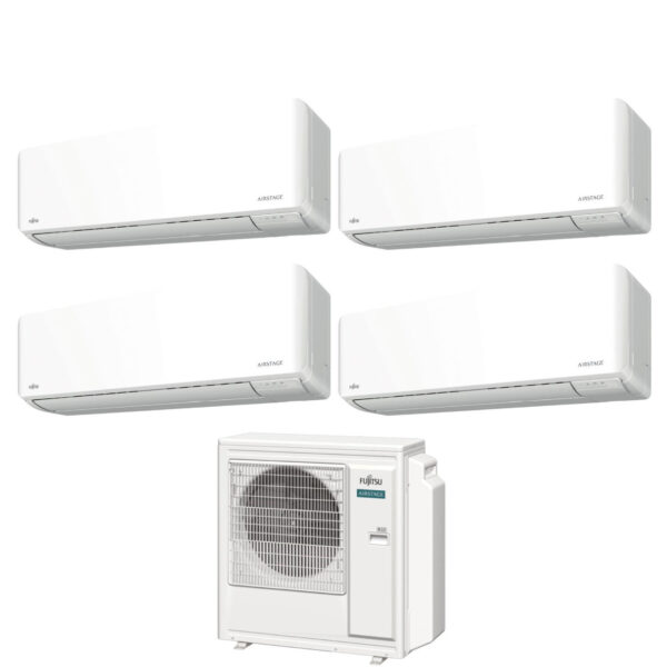 Fujitsu Airconditioner Quadri Split Inverter Serie KM AIRSTAGE 7+7+9+12 met AOEG30KBTA4 R-32 Wi-Fi Geïntegreerd 7000+7000+9000+12000