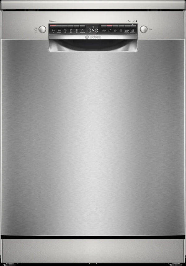 Bosch Wasmachine Serie 4 SMS4HMI07E 14 Deksels Klasse D (A84,5xL60xP60) Roestvrij staal