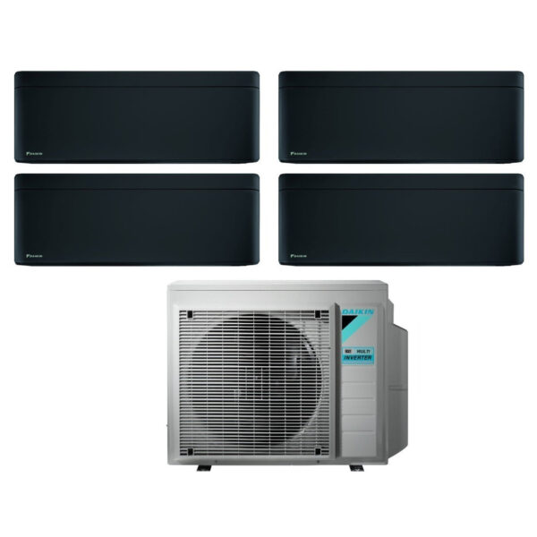 Daikin Bluevolution Airconditioner Split Inverter Panelen STIJLVOL TOTAAL ZWART serie 9+9+9+9+9 met 4MXM80N R-32 Geïntegreerde Wi-Fi 9000+9000+9000+9000 Zwarte Kleur