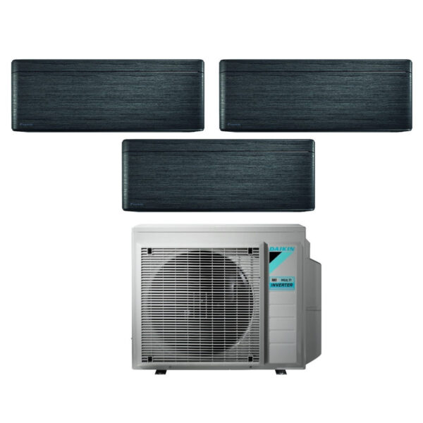 Daikin Bluevolution Trial Split Inverter Airconditioner STIJLVOL ECHT ZWART HOUT 9+9+12 serie met 3MXM52N R-32 Geïntegreerde Wi-Fi 9000+9000+12000 Zwarte Houtkleur