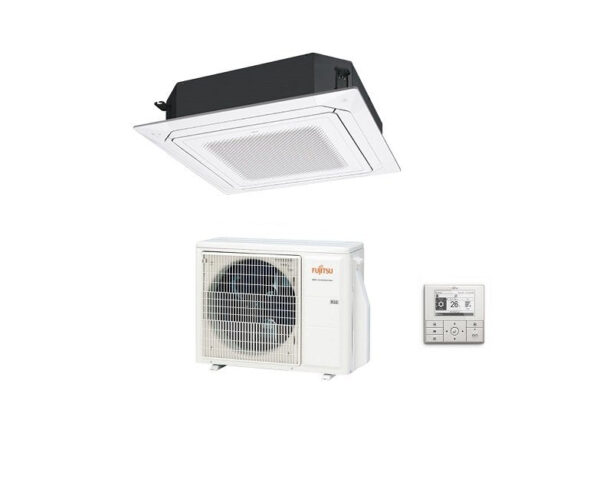 Airconditioner Fujitsu Cassetta 4 Vie serie KR Circular Flow 54000 Btu R-32 code. 3NGF88395 Wit AUXG54KRLB driefasig - NOVITA'