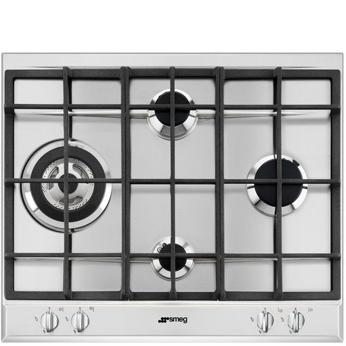 Pianokoken Een Gas Smeg P261Xgh 4 Fuochi (L60xP51) Inox