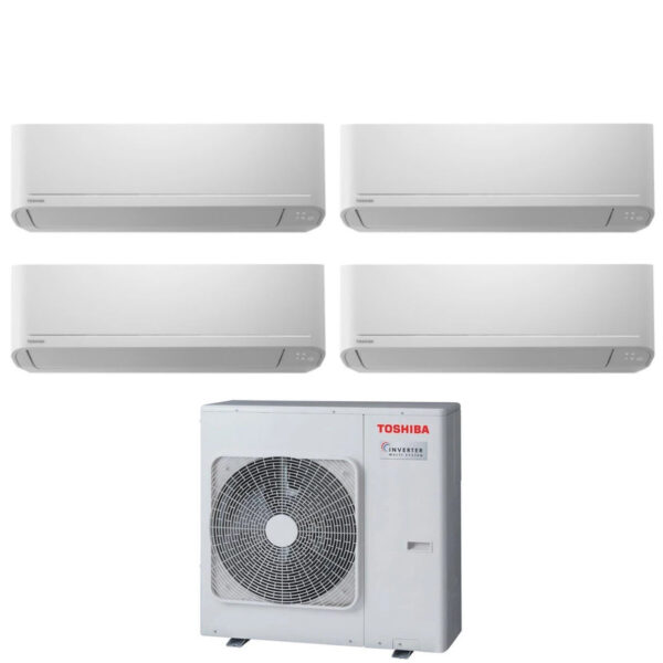 Toshiba Airconditioner Quadri Split Inverter SEIYA serie 7+7+13+16 (7+7+12+15) RAS-4M27U2AVG-E R-32 Wi-Fi Optioneel 7000+7000+13000+16000 (7000+7000+12000+15000)