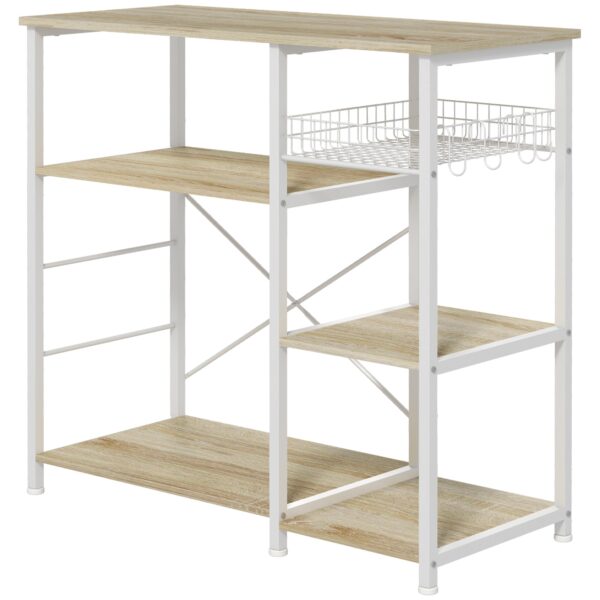 EasyComfort keukenkastje 4 planken 90x40x84,5 cm eik/wit