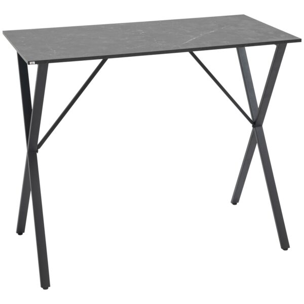 EasyComfort Bartafel 120x60x102 cm - zwart marmerlook