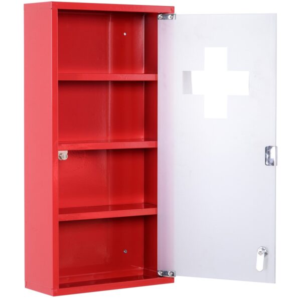 EasyComfort Medicijnkast 4 niveaus 60 × 30 × 12cm rood