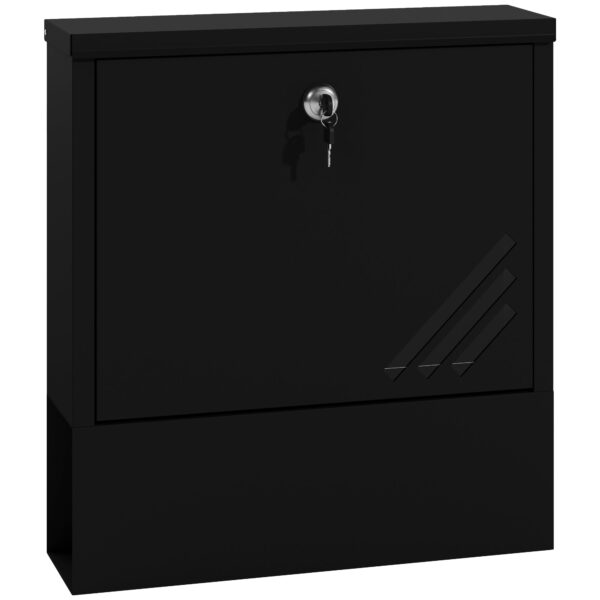 EasyComfort Brievenbus muur met slot en kijkvenster 30x8.5x32.5 cm