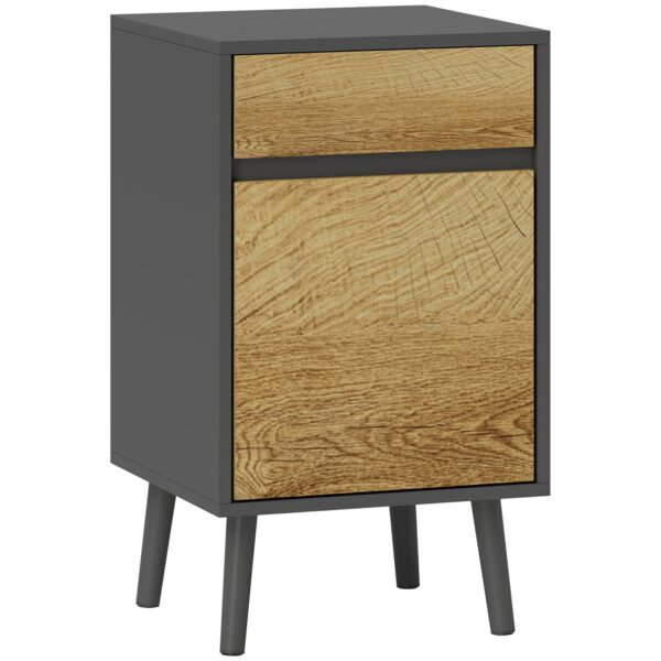 EasyComfort Comodino Nachtkastje met Lade en Kastje 40x39x69 cm