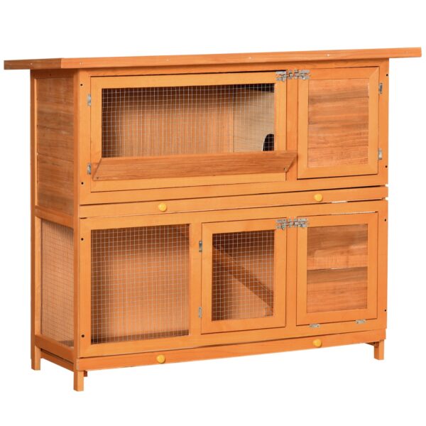 EasyComfort Konijnenhok buiten hout 122x48x100 cm