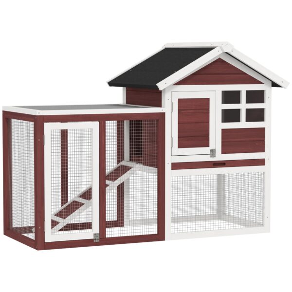 EasyComfort Konijnenhok buiten, hout, 122x62.6x92 cm