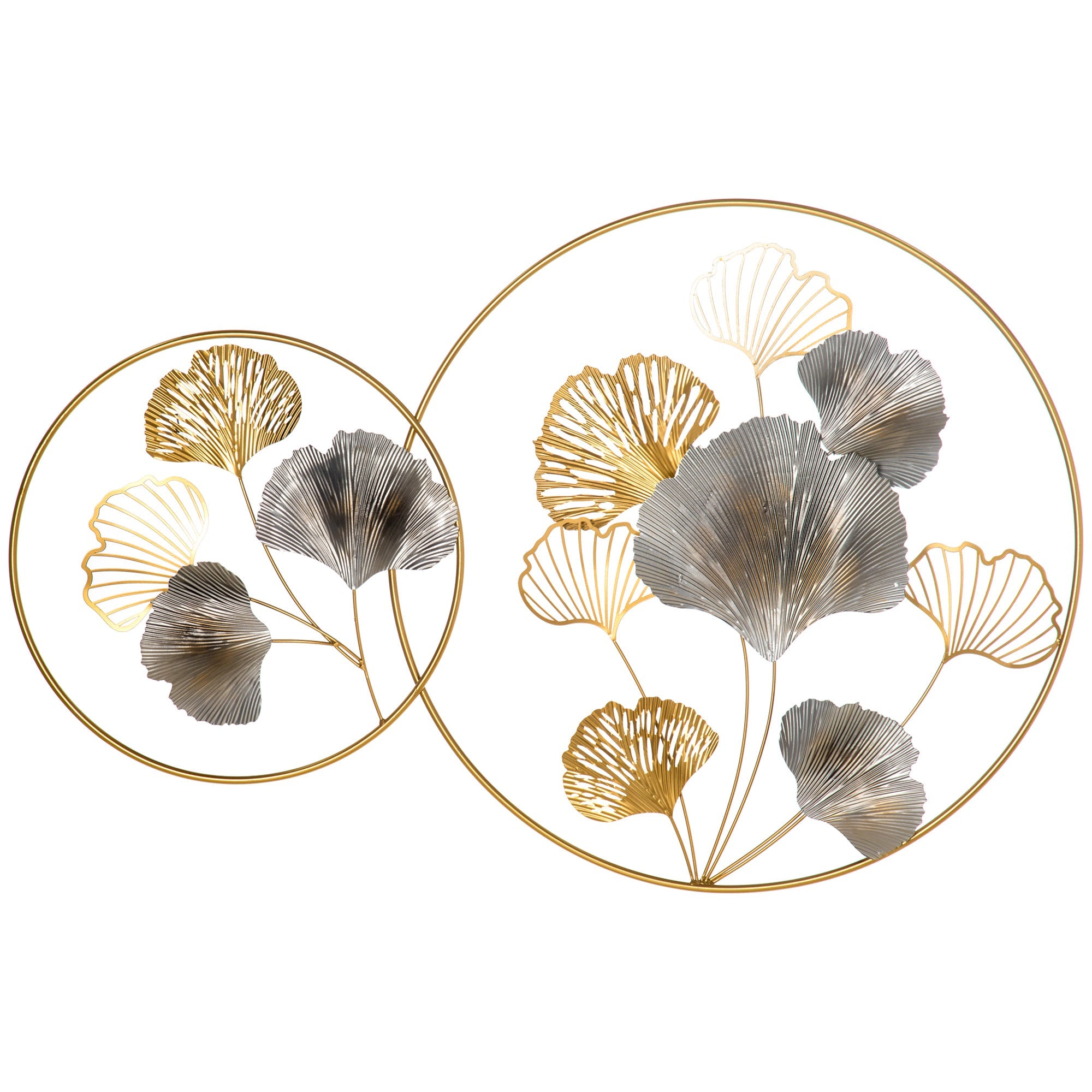 immagine-1-easycomfort-easycomfort-decorazione-murale-3d-in-metallo-wall-art-dorata-con-ginkgo-in-due-cornici-rotonde-102x66-2cm-oro-e-argento_924156f3-6a18-438c-b76d-3f4b7a134976