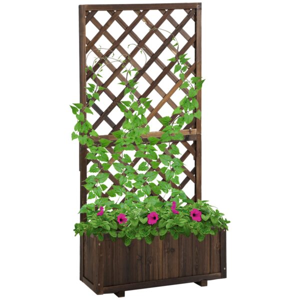 EasyComfort Fioriera da Esterno buitenplantenbak met spalier 72.5x31.5x149.5 cm