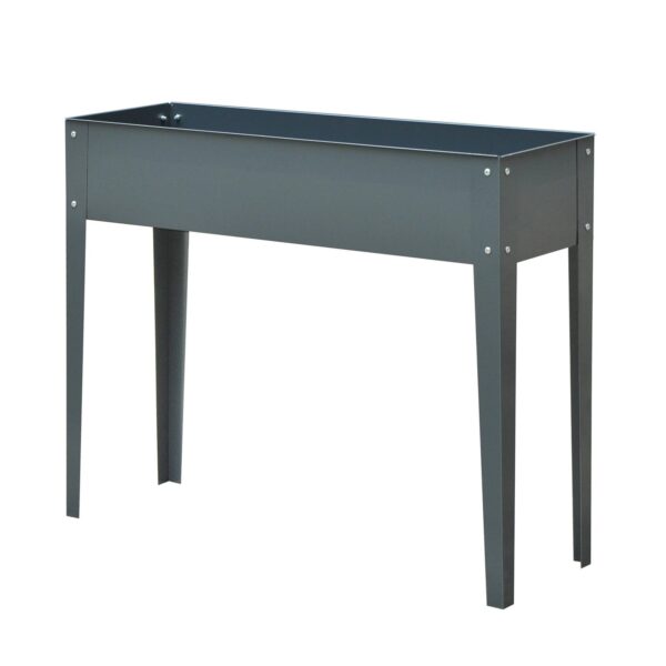 EasyComfort verhoogde metalen plantenbak 100x30x80 cm, grijs