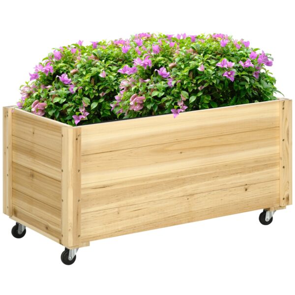 EasyComfort verhoogde plantenbak vurenhout 89x48x47 cm