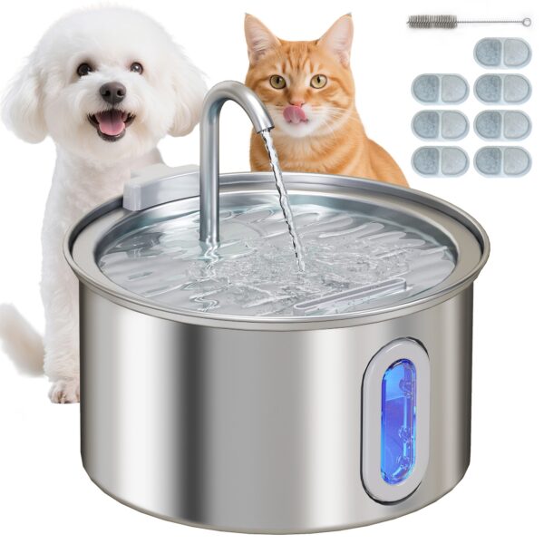 EasyComfort Drinkfontein voor kat 2.5L RVS met LED‑indicator