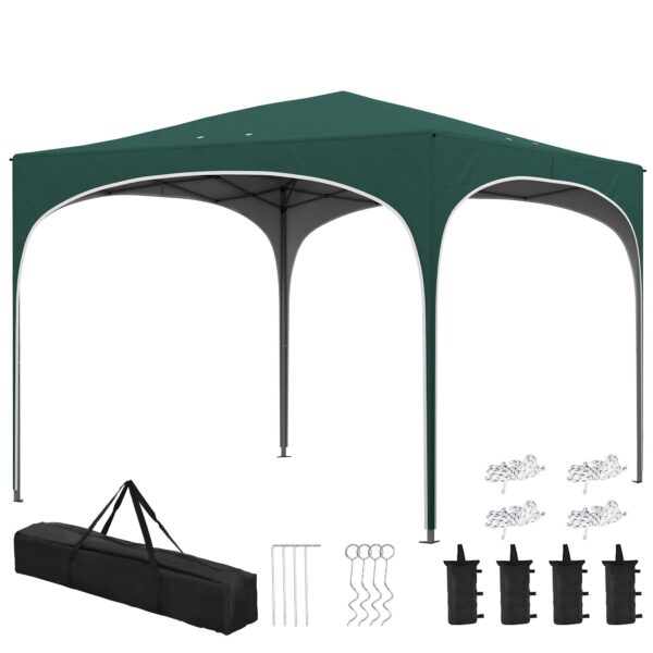 EasyComfort Gazebo verstelbaar 295 x 295 cm groen