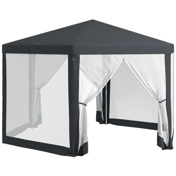 EasyComfort Gazebo hexagonaal 3,94x3,94x2,5 m met dubbele ingang