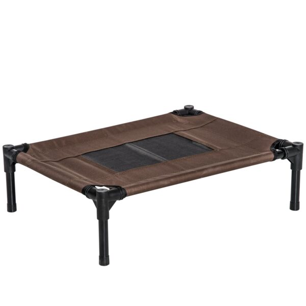 EasyComfort Verhoogd hondenbed 61x46x18 cm zwart/bruin