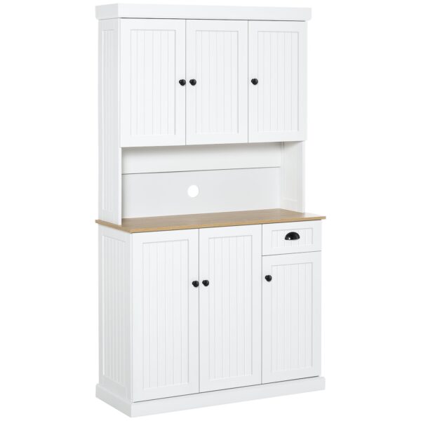EasyComfort Keukenkast 101x39x180 cm wit/eiken