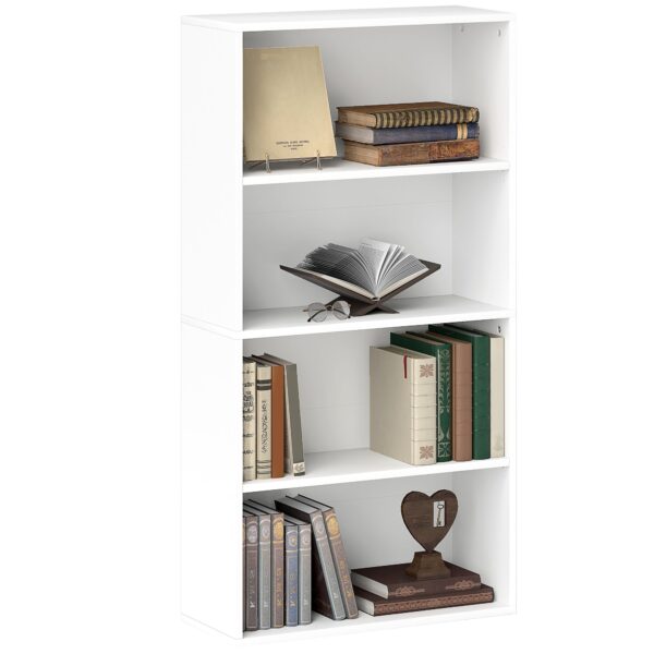EasyComfort Mobile Libreria Boekenkast 4 planken 60x24x115.5 cm wit