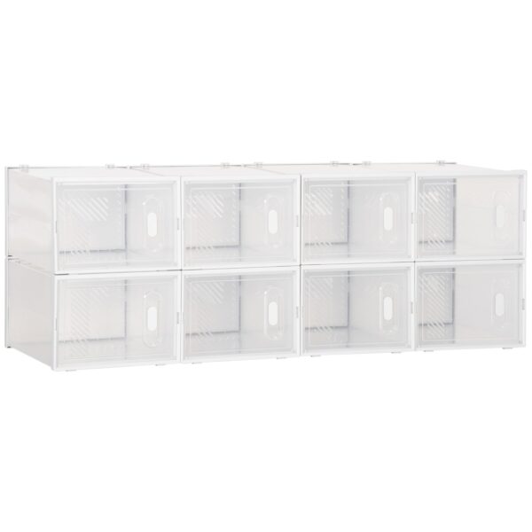 EasyComfort Modulaire schoenenopberger 8 vakken 28x36x21 cm wit
