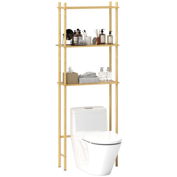 EasyComfort Mobile Sopra WC bovenkast voor toilet, 3 lattenplanken, 63.5x25.5x181 cm