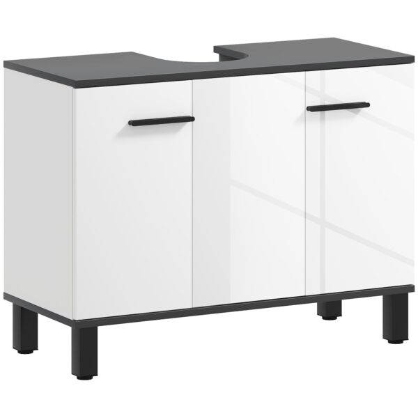 EasyComfort Onderbouwkast 2-deurs met verstelbare plank 80x34x60 cm hoogglans wit