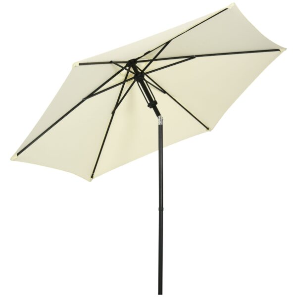 EasyComfort Parasol 2.7x2.5 m met kantelkap, beige/zwart