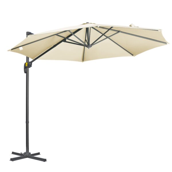 EasyComfort Decentraal parasol 3x2.5 m crème