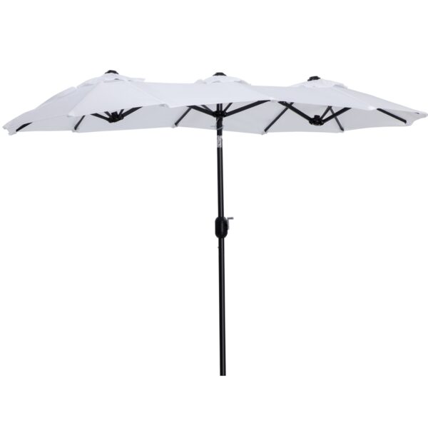 EasyComfort Dubbele tuinparasol kantelbaar 285x147x227 cm