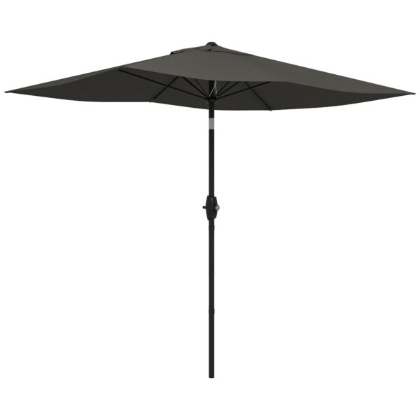 EasyComfort Parasol rechthoekig 2x3 m kantelbaar met slinger, grijs