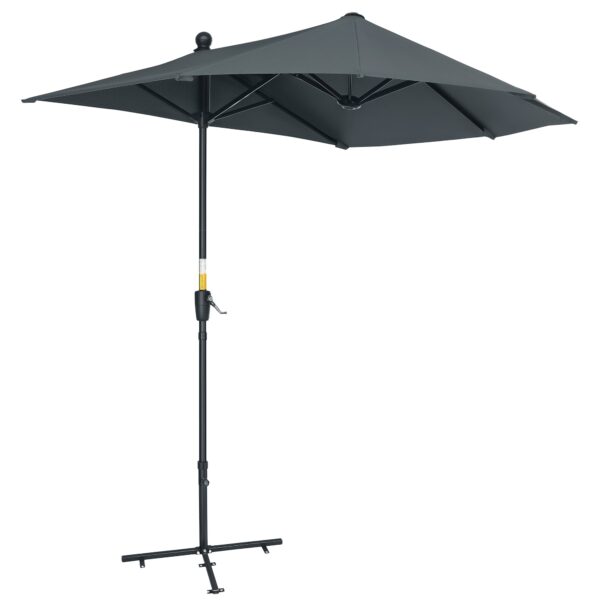 EasyComfort Semicirkelparasol met slinger en UV-kap, 200x190x240 cm
