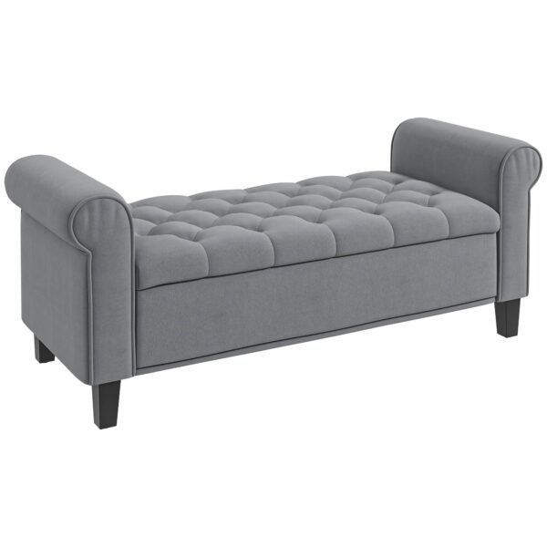 EasyComfort Panca Fondo Letto opbergbank 126x48.5x57 cm, grijs