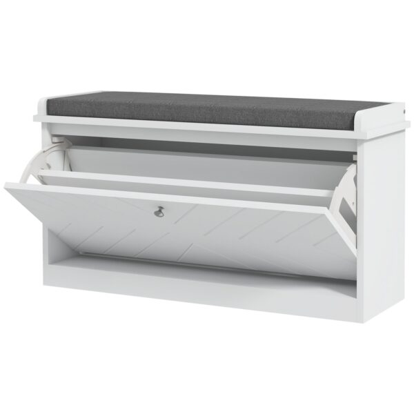 EasyComfort Panca Scarpiera Salvaspazio schoenenbank voor 8 paar – wit