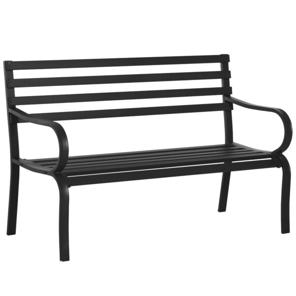 EasyComfort Panchina 2-zits metalen tuinbank 127 x 62 x 82 cm