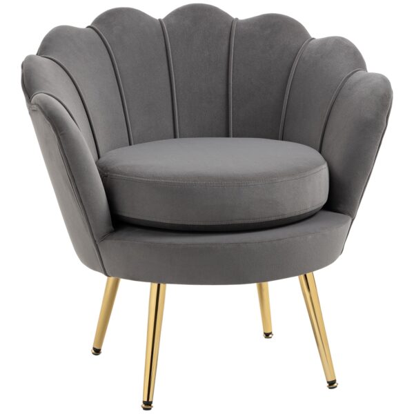 EasyComfort Poltrona a Conchiglia fauteuil 76x67x74 cm, grijs