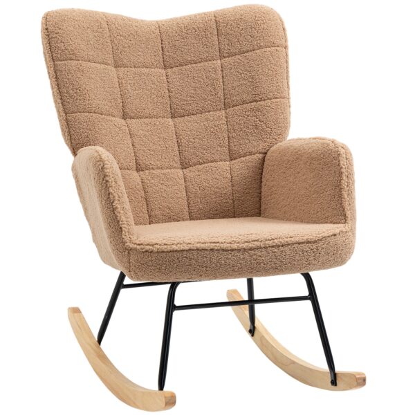 EasyComfort Schommelstoel met bouclé bekleding, 71x98x101 cm