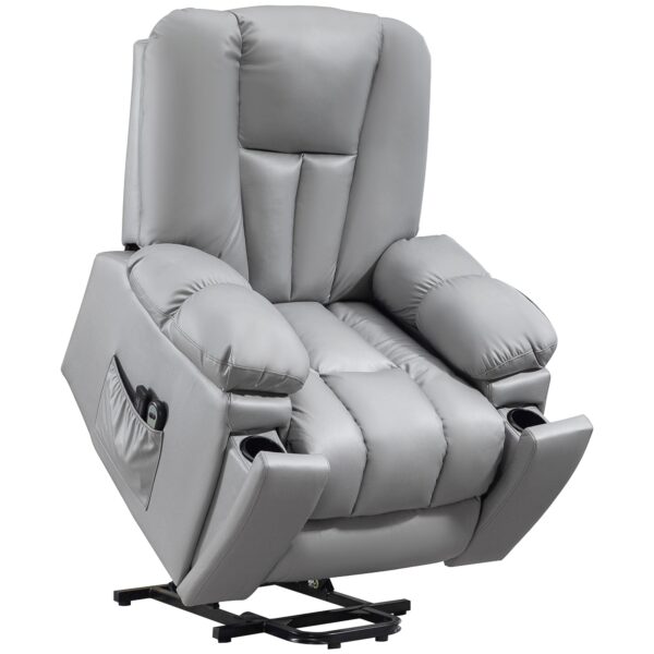 EasyComfort Opsta- en relaxfauteuil 8-punts massage, microvezel, 94x96x106 cm