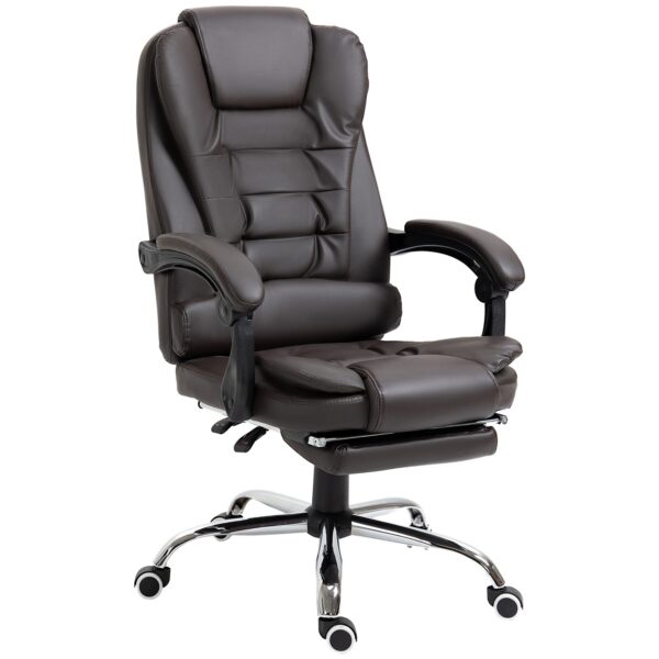 EasyComfort Presidentiële bureaustoel met voetensteun, 64.5x69x109-117 cm