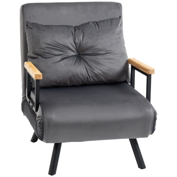 EasyComfort Poltrona Letto 3 in 1 slaapfauteuil 63x73x81 cm donkergrijs