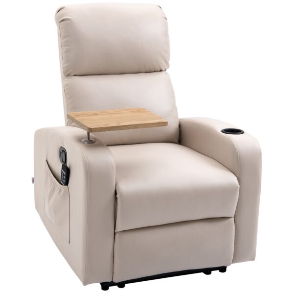 EasyComfort massagestoel en relaxfauteuil microvezel 77x93x105 cm Beige