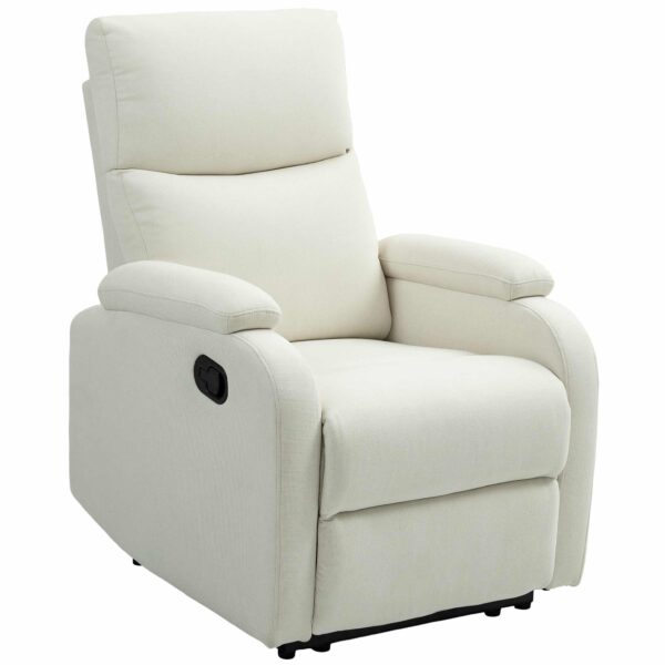 EasyComfort relaxfauteuil handmatig 60° extra gewatteerd, crème
