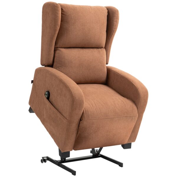 EasyComfort Relax opsta-fauteuil, fluweel, rugleuning 160°, donkerbruin