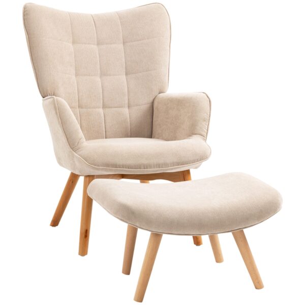 EasyComfort Poltrona Relax relaxfauteuil met poef, beige