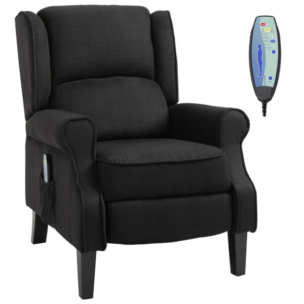 EasyComfort Relax-massagefauteuil met afstandsbediening 78x83x101 cm zwart