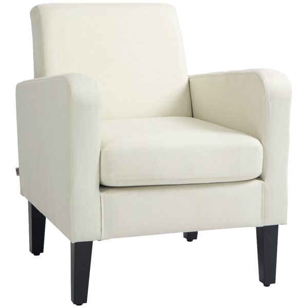 EasyComfort Poltroncina da Camera Moderna in Tessuto Fauteuil 66x72x74 cm crème