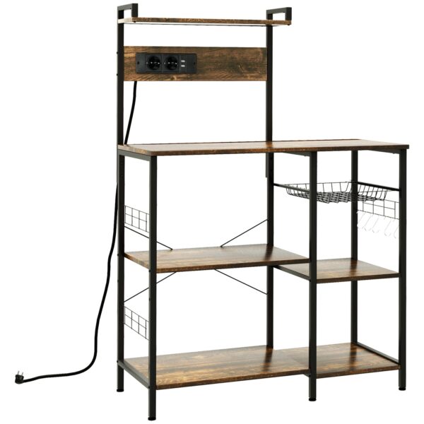 EasyComfort Keukenkast met stopcontacten en USB 90x42x130 cm