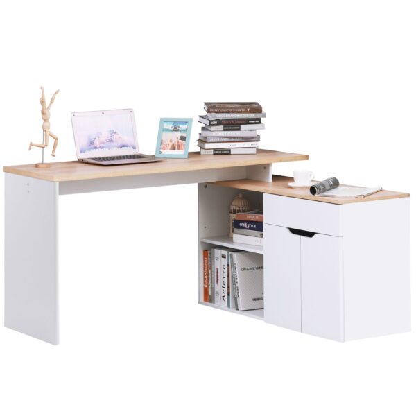 EasyComfort Scrivania Angolare hoekbureau met opbergruimte, 140x117x76 cm